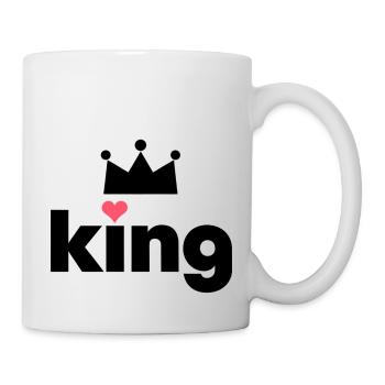 Valentinstag King Queen passendes Paar Partnerlook - Tasse - Weiß - Rechts