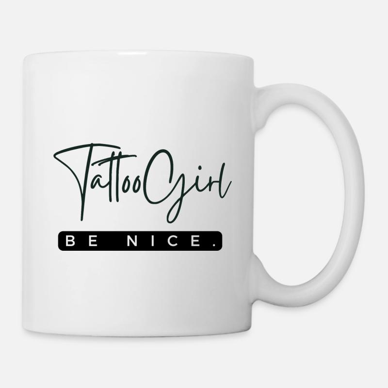 TattooGirl - SOYEZ GENTIL. - Mug blanc - blanc