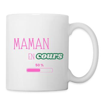 maman en cours - Mug blanc - blanc - Droite