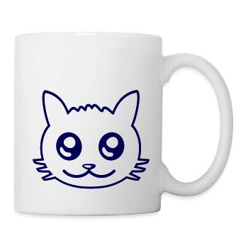 Pretty Cat Looking Happy Cheerful Smiling - Mug - white - Right