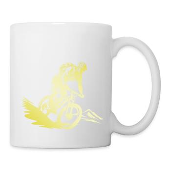 Mountainbiker Sport Gold - Tasse - Weiß - Rechts