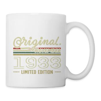 Novembre 1988 - Cadeau Anniversaire Novembre 1988 - Mug blanc - blanc - Droite