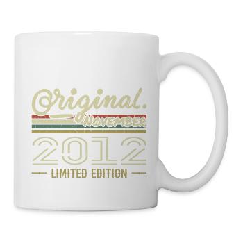 November 2012 - November 2012 Geburtstagsgeschenk - Tasse - Weiß - Rechts