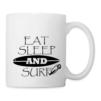 Surfing Surfboard Surfer Wassersport - Tasse - Weiß - Rechts