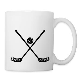 Floorball Ballsport Innebandy Unihockey - Tasse - Weiß - Rechts