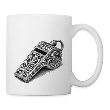 Trillerpfeife - Tasse - Weiß - Rechts