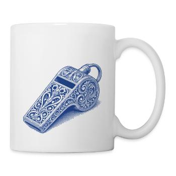 Trillerpfeife - Tasse - Weiß - Rechts