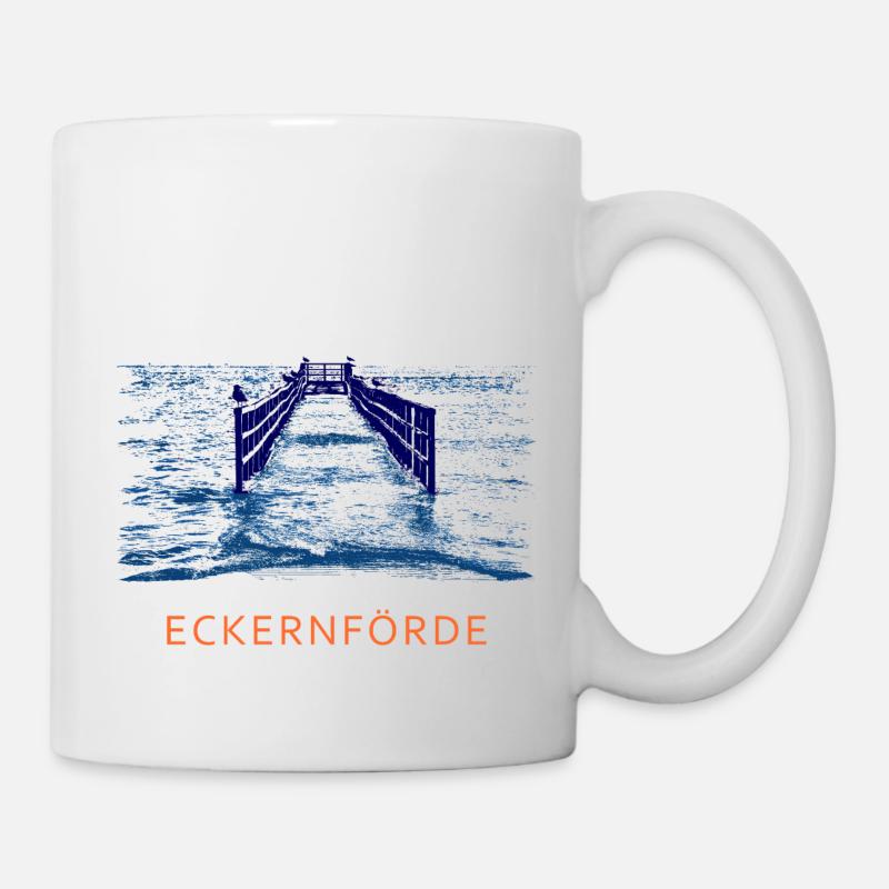 Seebrücke Eckernförde - Tasse - Weiß