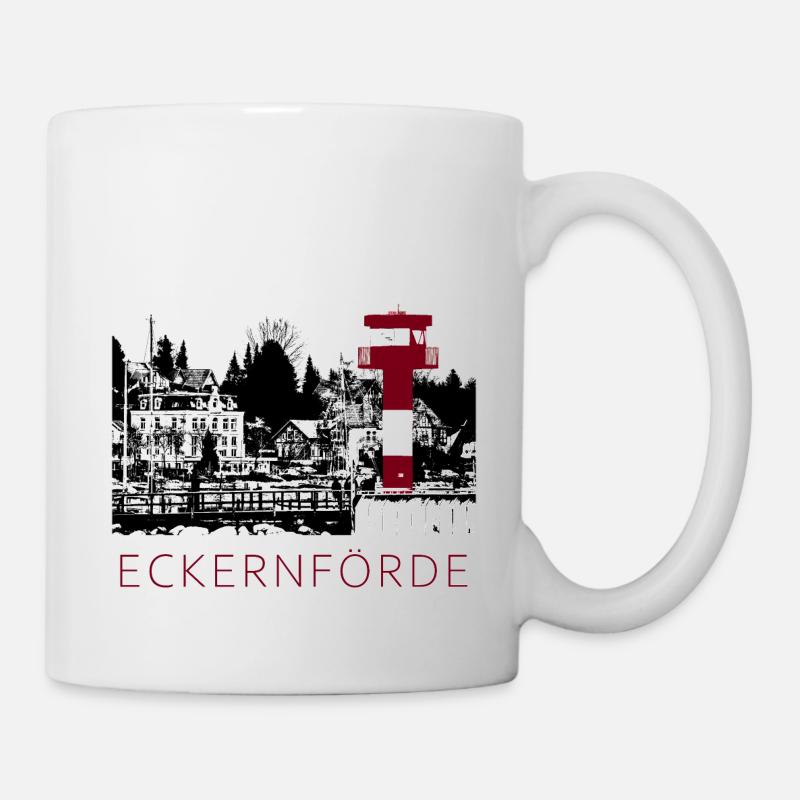 Leuchtturm Eckernförde - Tasse - Weiß