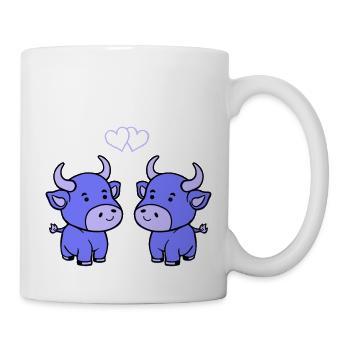 vache bébé amour - Mug blanc - blanc - Droite