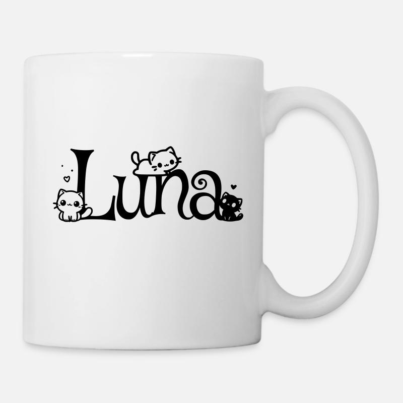 Luna Name Vorname Kätzchenname - Tasse - Weiß