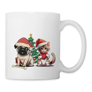Pets Santa Santa Christmas Dog Cat - Mug - white - Right