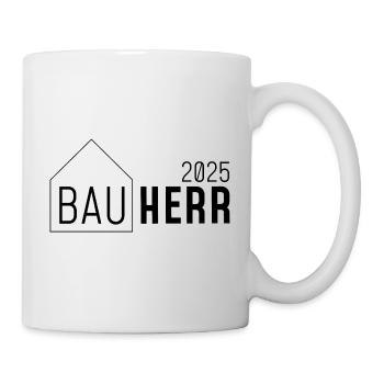 Bauherr 2025 - mit Haus - Tasse - Weiß - Rechts