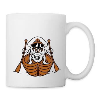 Naughty Nasty Monster Paddles Captain Funny Cute - Mug - white - Right