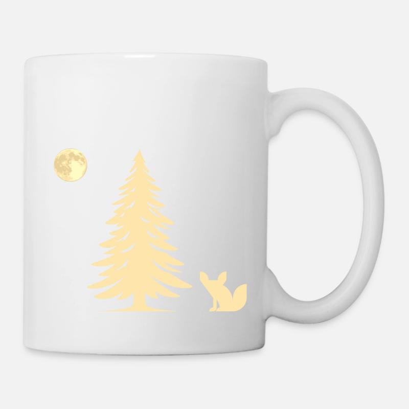 Renard dans la forêt - idée cadeau - Mug blanc - blanc