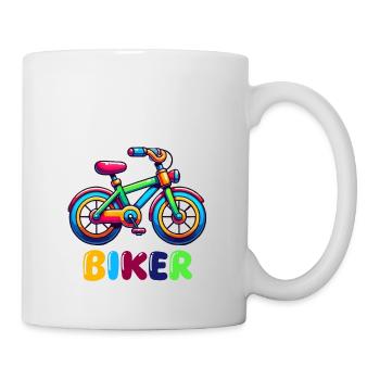 fahrrad biker - Tasse - Weiß - Rechts
