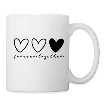3 Herzen Partner Teil 1 von 3 - Tasse - Weiß - Rechts