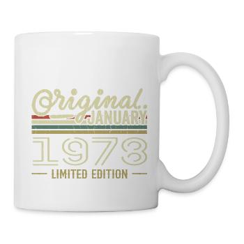 Januar 1978 Geburtstag Januar 1978 Geschenk 1978 - Tasse - Weiß - Rechts