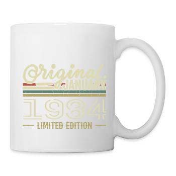 Janvier 1984 anniversaire Janvier 1984 cadeau 1984 - Mug blanc - blanc - Droite