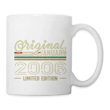 Janvier 2006 anniversaire Janvier 2006 cadeau 2006 - Mug blanc - blanc - Droite