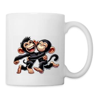 Chimpanzee couple - Mug - white - Right