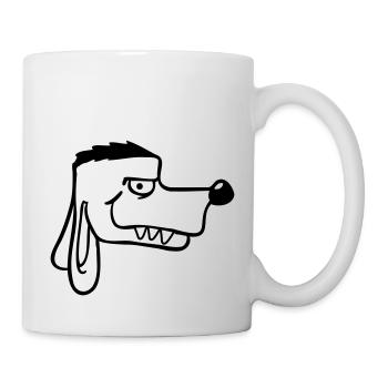 Chien Visage Méchant Dangereux Dents Monstre - Mug blanc - blanc - Droite