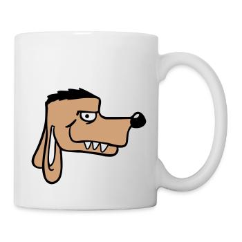 Chien Visage Méchant Dangereux Dents Monstre - Mug blanc - blanc - Droite