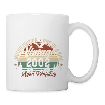 Jahrgang 2002 Retro 2002 Geburtstagsgeschenk 2002 - Tasse - Weiß - Rechts