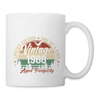Vintage 1988 Rétro 1988 Cadeau D'anniversaire 1988 - Mug blanc - blanc - Droite