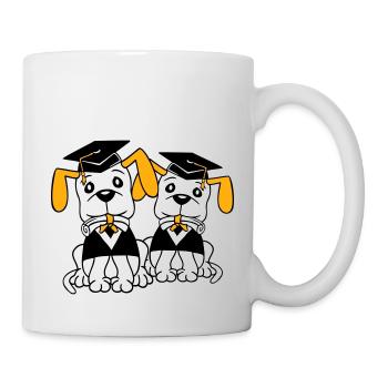 Chiens École Diplôme Certificat Gymnase Collège Abi - Mug blanc - blanc - Droite