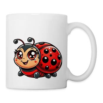 marienkäfer cartoon tier - Tasse - Weiß - Rechts