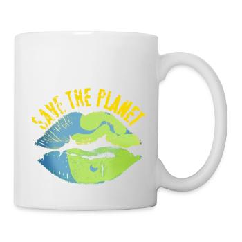 Save the world vintage look - Mug - white - Right