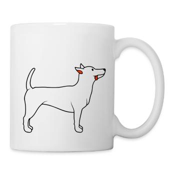 Cher chien tire la langue joyeusement - Mug blanc - blanc - Droite