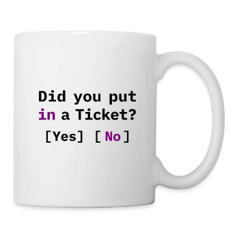Avez-vous créé un billet ? Mème informatique drôle - Mug blanc - blanc - Droite