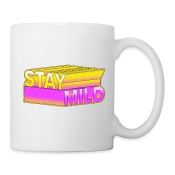 Stay Mild - Look rétro néon 3D - Mug blanc - blanc - Droite