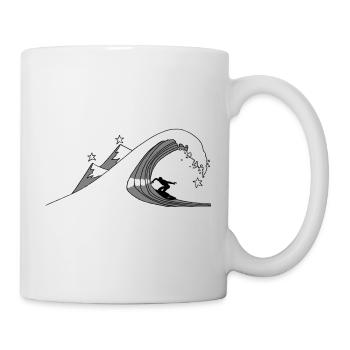 Sternen-Surfen - Tasse - Weiß - Rechts