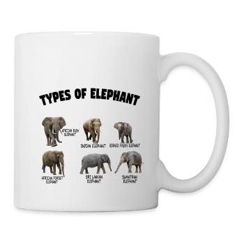 Types of Elephant Elephants of the World Funny - Mug - white - Right