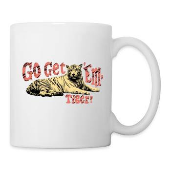 Go Get 'Em, Tiger! – Motivations-Tiger - Tasse - Weiß - Rechts