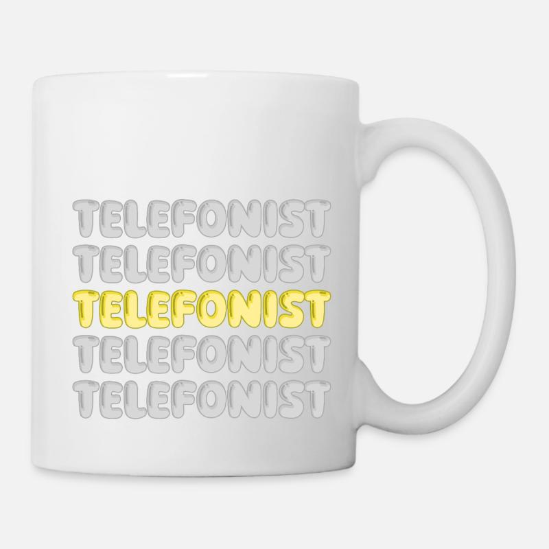 Arbeit Telefonist - Tasse - Weiß