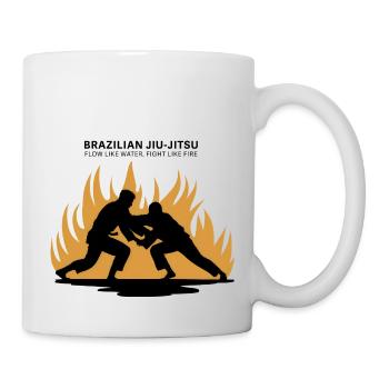 Le jiu-jitsu brésilien coule comme l’eauFight comme le feu - Mug blanc - blanc - Droite