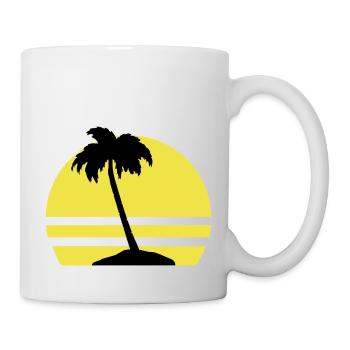 palmen insel - Tasse - Weiß - Rechts