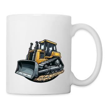 Bulldozer large - Mug - white - Right