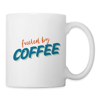 Mit Kaffee befeuert - Tasse - Weiß - Rechts