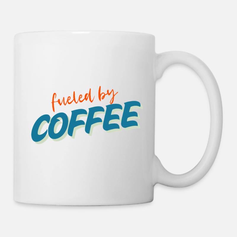 Alimenté par le café - Mug blanc - blanc
