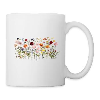 Wildflower Meadow – Natural Watercolor Blooms - Mug - white - Right