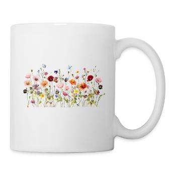 Wildflower Meadow – Natural Watercolor Blooms - Mug - white - Right