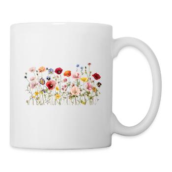 Wildflower Meadow – Natural Watercolor Blooms - Mug - white - Right