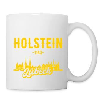 Lübeck Skyline Geschenkidee - Tasse - Weiß - Rechts