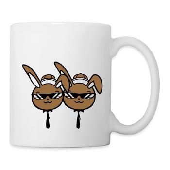 2 Sunglasses Bunnies Friends Team Crew Pair Two - Mug - white - Right