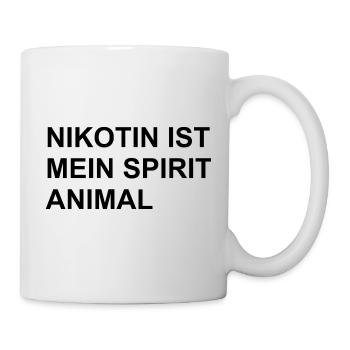 Nikotin ist mein Spirit Animal - Tasse - Weiß - Rechts